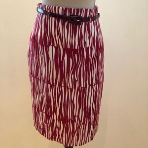 NWOT MAX MARA ⭐️HOST PICK⭐️ Red/Ivy  Knee Skirt 4
